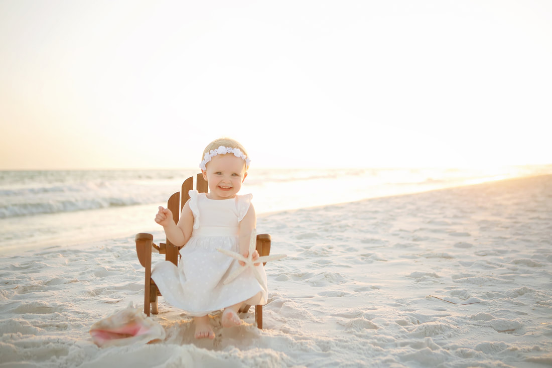 Beautiful white beach dress for toddler girl.  Grayton Beach 30a photographer.
