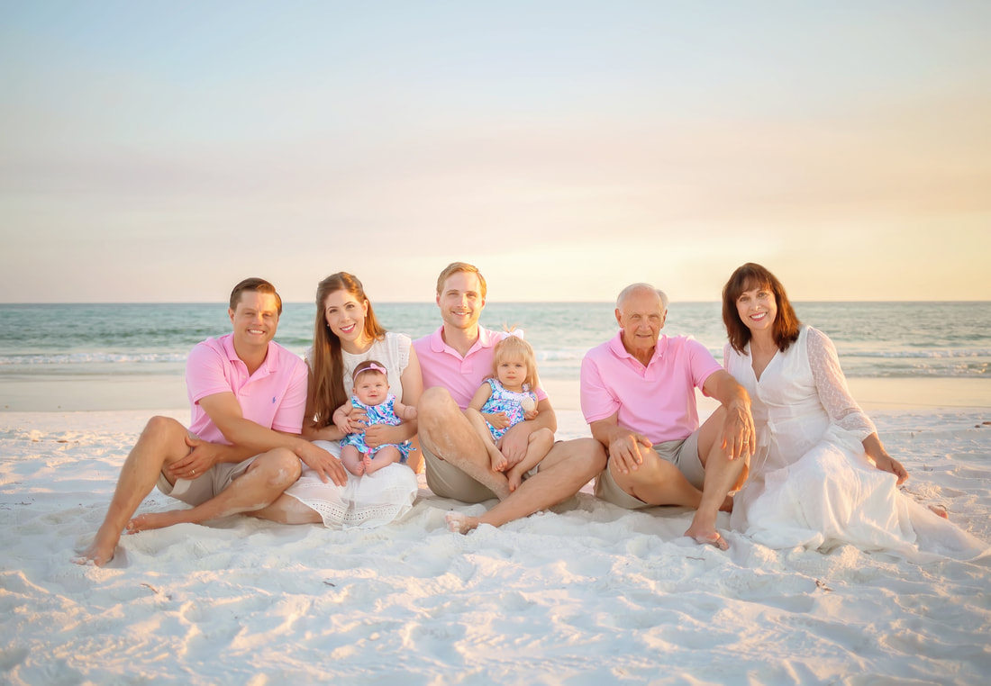 multi generation family portrait on 30a beach. Grayton Beach. 30a Photographer.