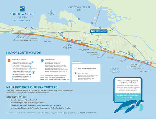 map of destin 30a santa rosa beach florida vacation